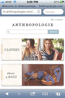 Anthropologie's site goes mobile -- and so does EA!