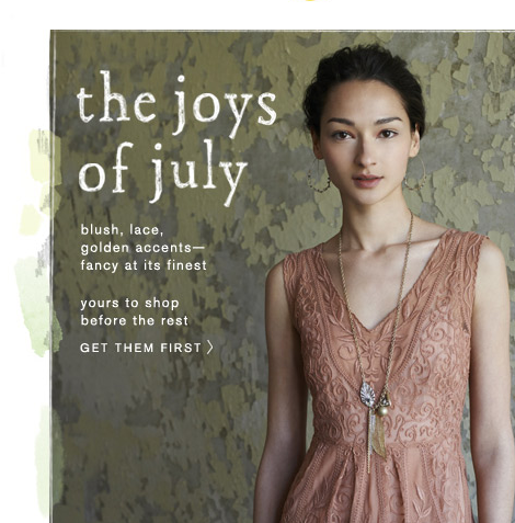 First dibs! Anthro members get a sneak peek at July's new Anthropologie arrivals