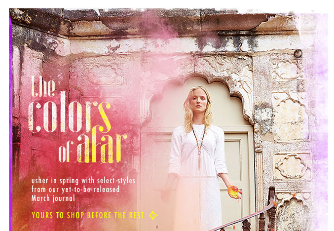Perk alert! First dibs on Anthropologie's March 2015 voyage to India