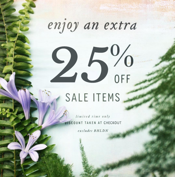 Anthropologie's latest promotion is here...plus, whadja get???!?