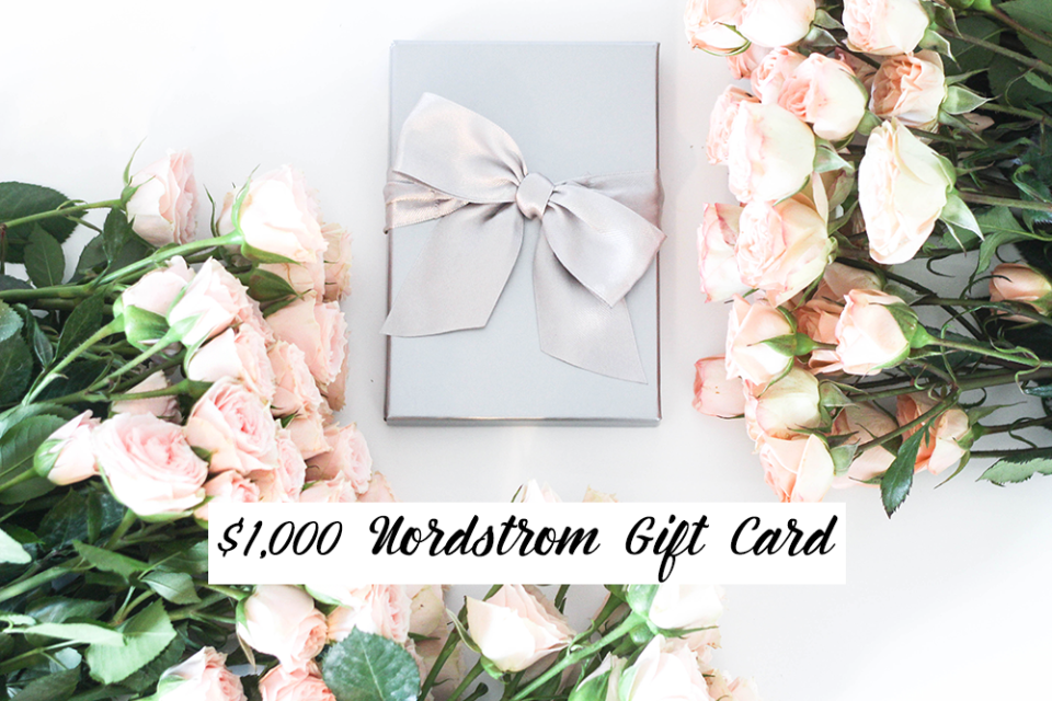 Reminder: Multi-blogger $1,000 Nordstrom Gift Card Giveaway!!