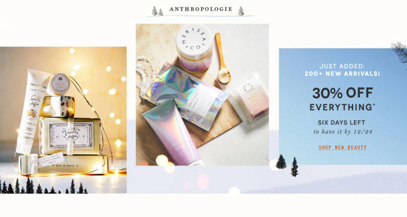 The Anthropologie December Anthro weekend and other promos to shop this weekend